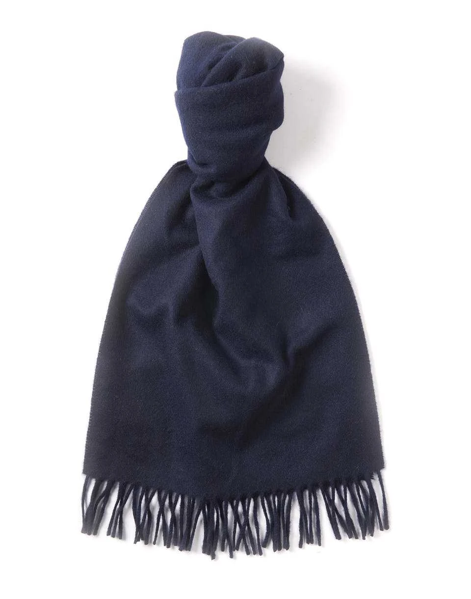 Cashmere Scarf - Navy 3 Cashmere Scarf - Navy