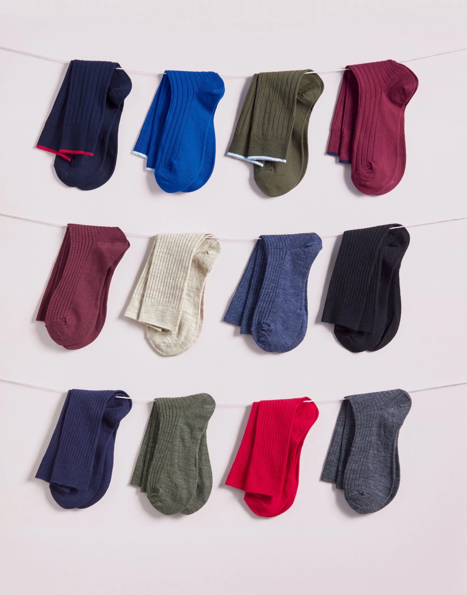 Classic Wool Long Socks - Taupe 4 Classic Wool Long Socks - Taupe - Image 2