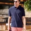 Pique Polo Shirt - Navy -Joseph Turner Shop 82532767 mens navy plain polo shirt mtpolsnav 0