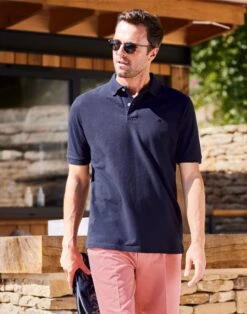 Pique Polo Shirt - Navy