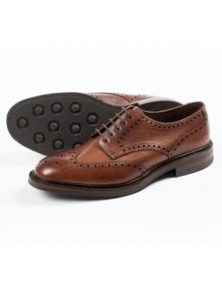 Badminton Full Brogue Shoe - Mahogany