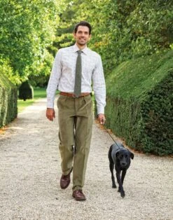 Needlecord Trousers - Olive -Joseph Turner Shop MRNCOROLV 2