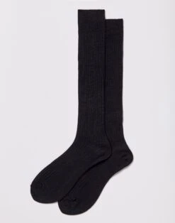 Classic Wool Long Socks - Black