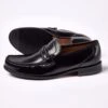 Rome Moccasin - Black -Joseph Turner Shop Mens Black Rome Loafers MFROMEBLK 1