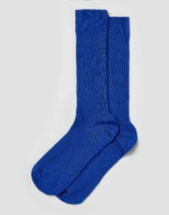 Combed Cotton Socks - Blue