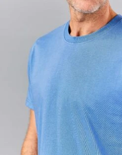 Cotton T Shirt - Blue -Joseph Turner Shop Mens Blue Cotton T Shirt MTTEESMDB 4