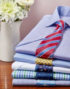 Blue End On End Shirt - Short Sleeve -Joseph Turner Shop Mens Blue End on End Formal Short Sleeve Shirt MSEEBS 4