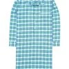 Nightshirt - Blue/Green Check (brushed) -Joseph Turner Shop Mens Blue Green Check Brushed Cotton Nightshirt MNNIGTBLG 1