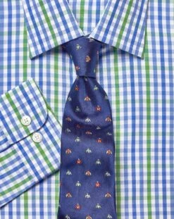 Blue/Green Gingham Check Shirt