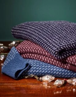 Nordic Crew Neck Jumper - Blue -Joseph Turner Shop Mens Blue Nordic Crew Neck Jumper MKNORDBLU 6