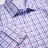 Sky/Purple Twill Check Shirt -Joseph Turner Shop Mens Blue Purple Twill Formal Check Shirt MSGTBP 1