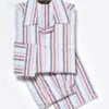Pyjamas - Blue/Red Stripe (brushed)