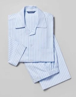 Pyjamas - Blue/White Stripe (brushed)