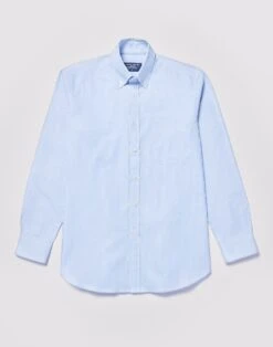 Button Down Oxford Shirt - Blue Stripe -Joseph Turner Shop Mens Blue Stripe Buttondown Oxford Shirt MCBDOXBST 3