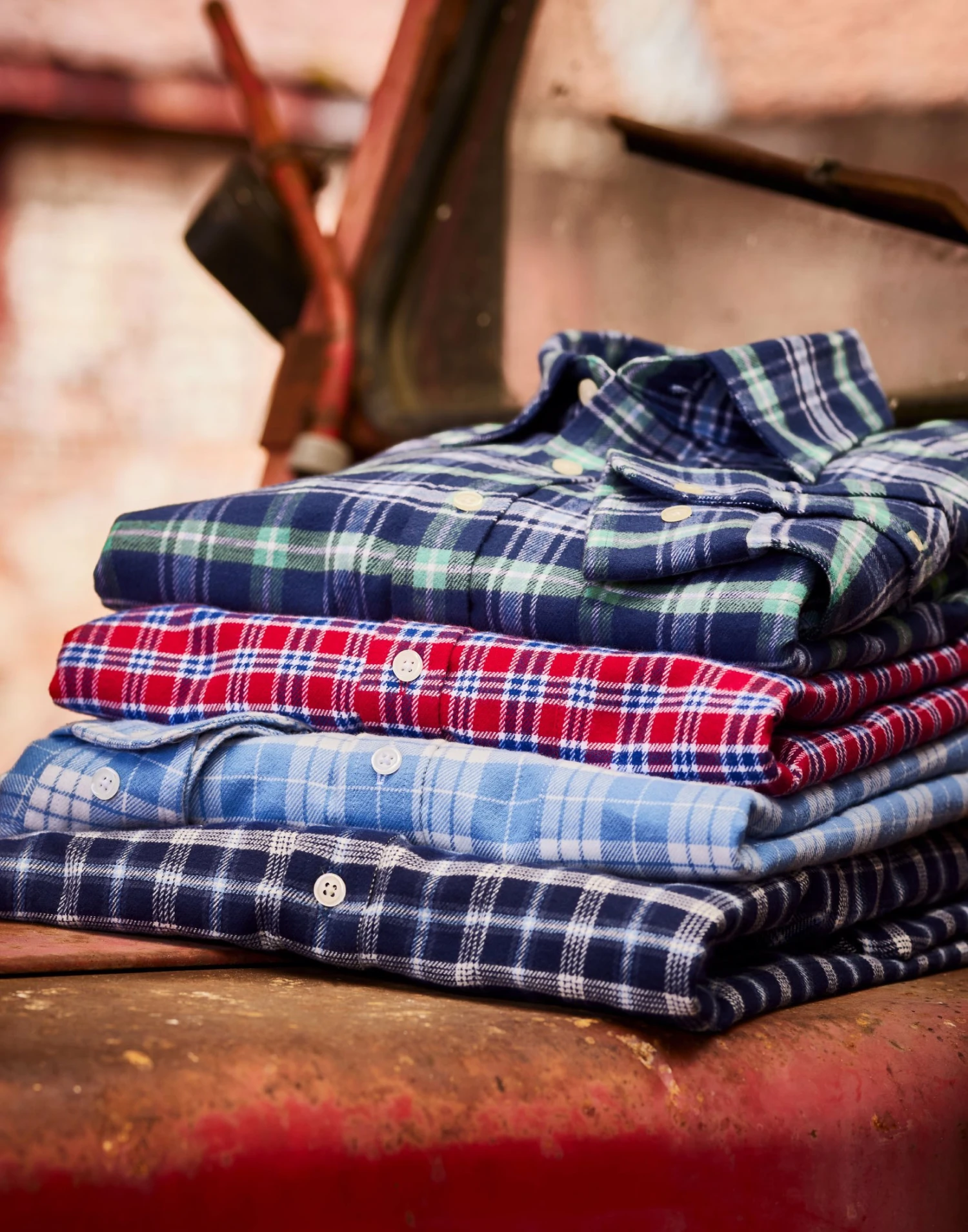 Brushed Cotton Check Shirt - Blue/White 8 Brushed Cotton Check Shirt - Blue/White - Image 6