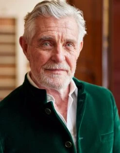 Velvet Nehru Jacket - Bottle Green