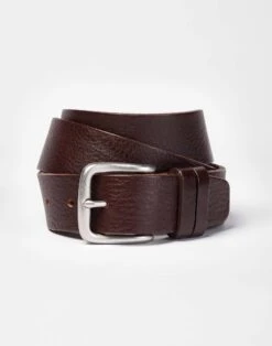 Casual Leather Belt - Brown