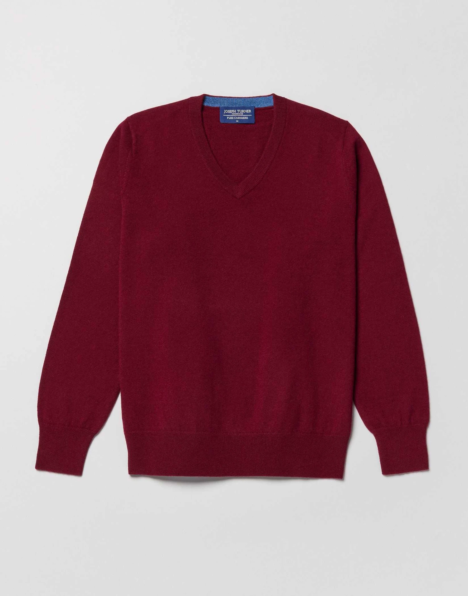 Cashmere V Neck Jumper - Burgundy 5 Cashmere V Neck Jumper - Burgundy - Image 3