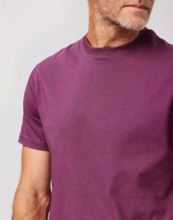 Cotton T Shirt - Burgundy -Joseph Turner Shop Mens Burgundy Crew Neck T Shirt MTTEESBGY 4