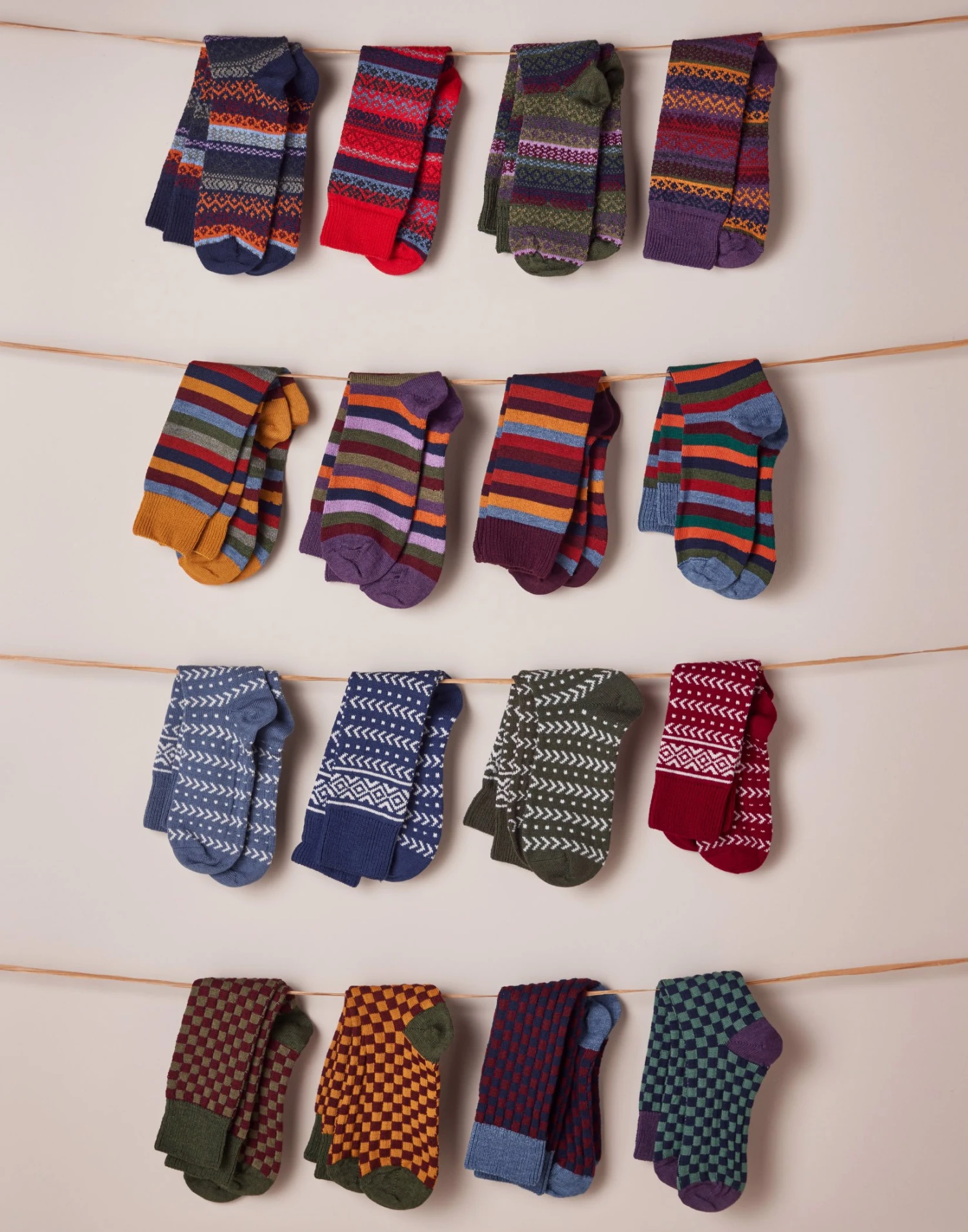 Checkerboard Socks - Burgundy/Green 4 Checkerboard Socks - Burgundy/Green - Image 2