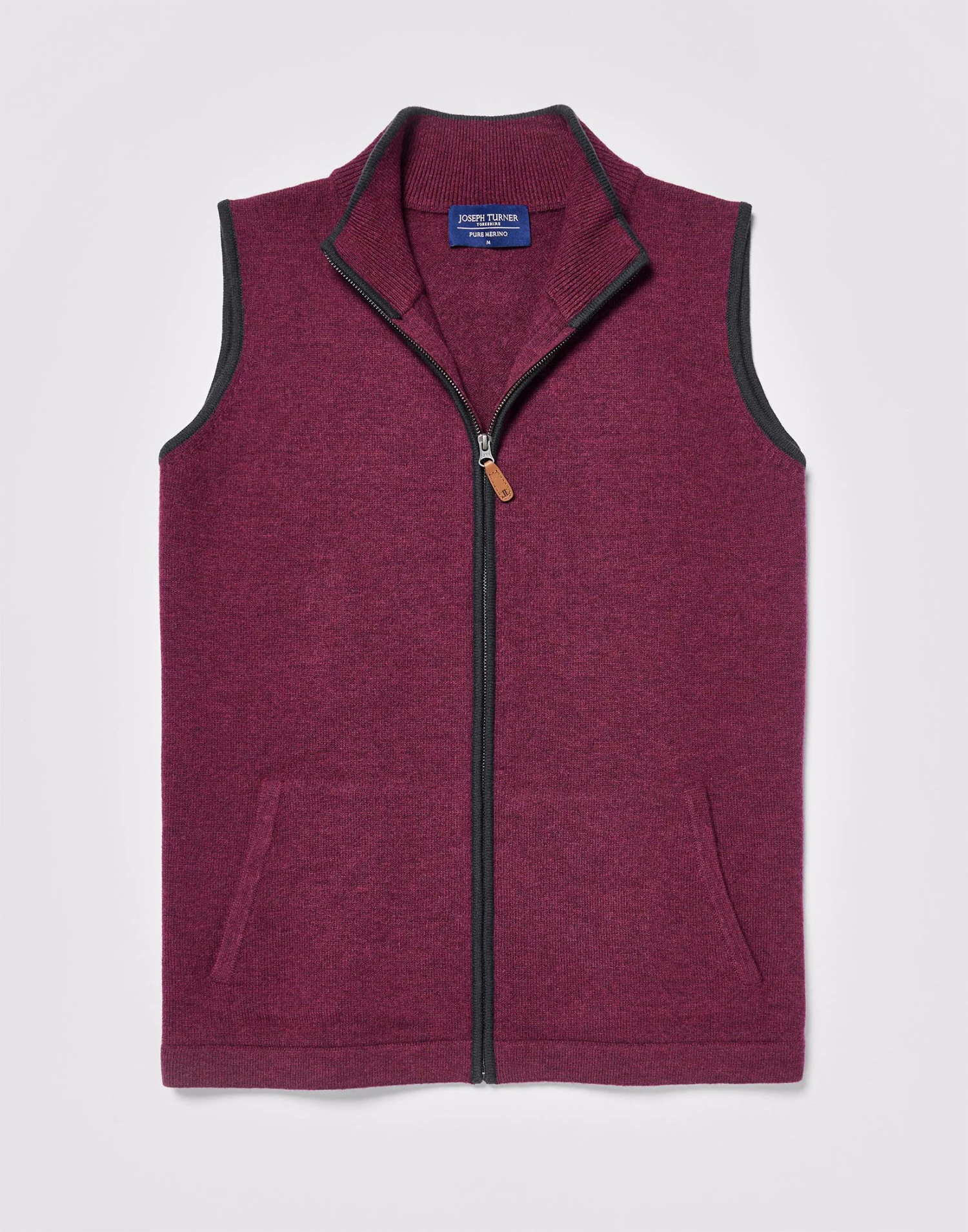 Merino Gilet - Burgundy 6 Merino Gilet - Burgundy - Image 4