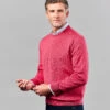 Merino Crew Neck Jumper - Cerise