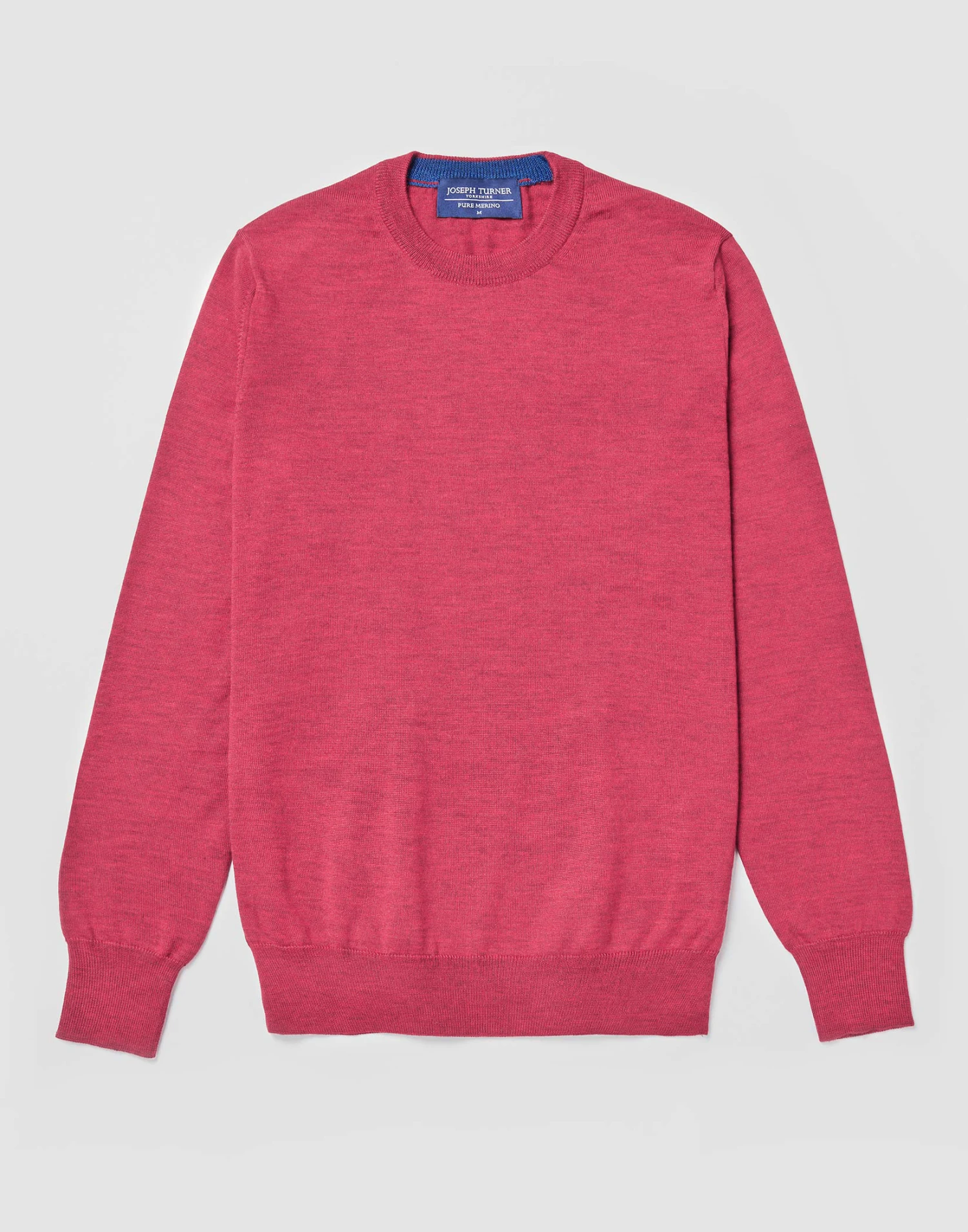Merino Crew Neck Jumper - Cerise 5 Merino Crew Neck Jumper - Cerise - Image 3