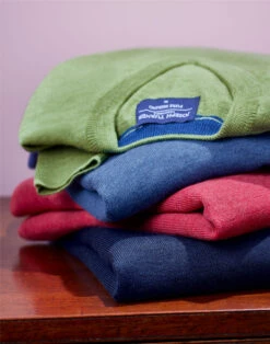 Merino Crew Neck Jumper - Cerise 11 Merino Crew Neck Jumper - Cerise -Joseph Turner Shop Mens Cerise Merino Crew Neck Jumper MKMECRCER 5