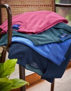 Merino V Neck - Cornflower -Joseph Turner Shop Mens Cornflower Merino V Neck Jumper MKMEVNCFL 5