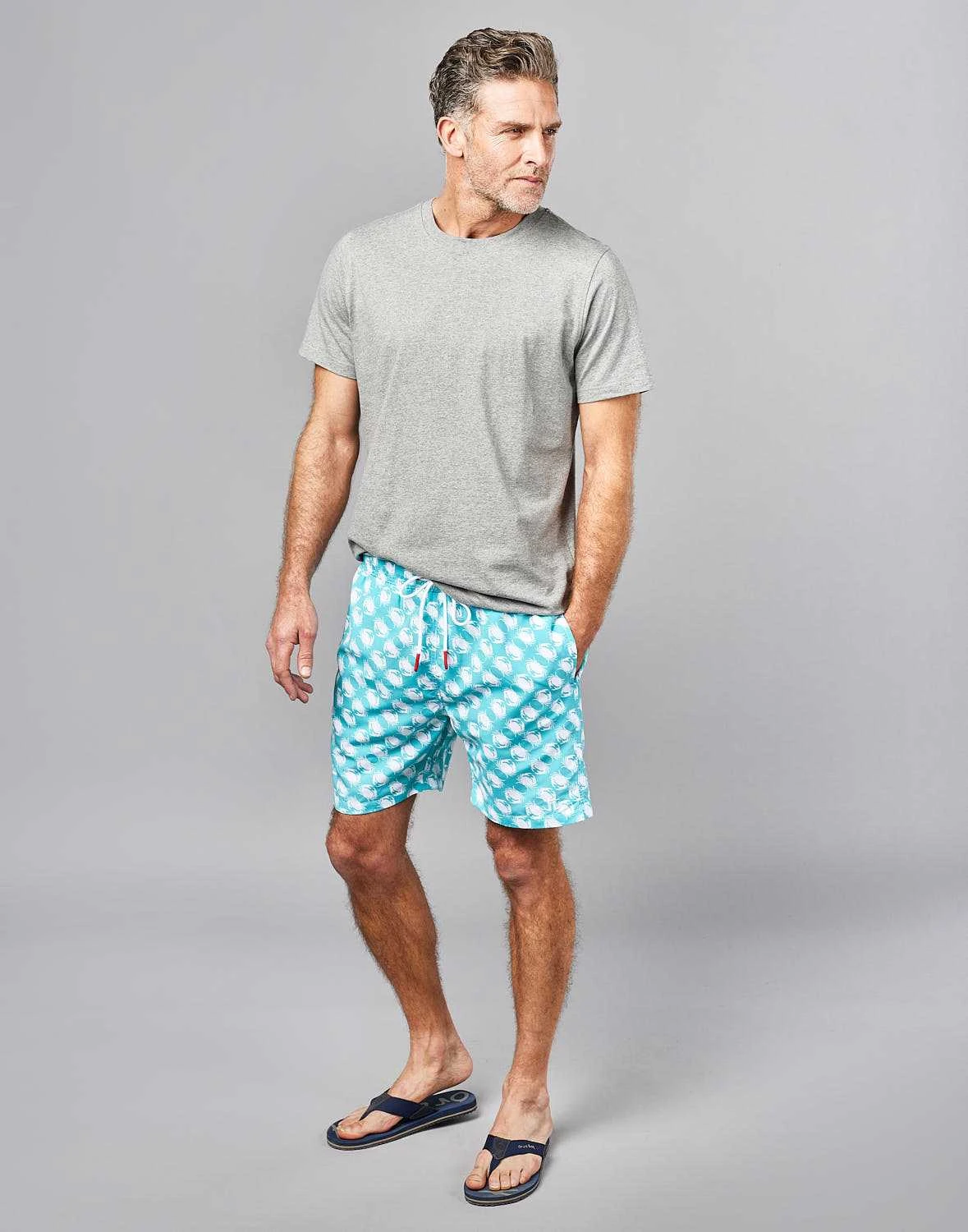 Swim Shorts - Crabs On Aqua 3 Swim Shorts - Crabs On Aqua