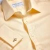 Cream Herringbone Shirt -Joseph Turner Shop Mens Cream Herringbone Formal Textured Shirt MSHBCR 1