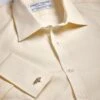 Cream Poplin Shirt -Joseph Turner Shop Mens Cream Poplin Formal Plain Poplin Shirt MSCPCR 1