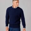 Cashmere Crew Neck Jumper - Dark Blue