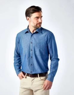 Chambray Shirt - Dark Blue
