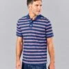Striped Polo Shirt - Blue/Red