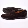 Penny Loafers - Dark Brown Suede -Joseph Turner Shop Mens Dark Brown Suede Penny Loafers MFPNLODBS 1