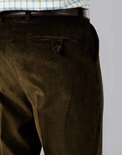 Corduroy Trousers - Dark Green -Joseph Turner Shop Mens Dark Green Corduroy Trousers MRCORDDGN 4