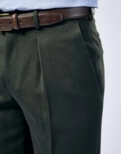 Cavalry Twill Trousers - Dark Olive -Joseph Turner Shop Mens Dark Olive Cavalry Twill Trousers MRCAVTDKO 3