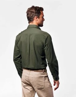 Safari Shirt - Dark Olive -Joseph Turner Shop Mens Dark Olive Safari Shirt MCSAFSOLV 2