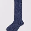 Classic Wool Long Socks - Denim