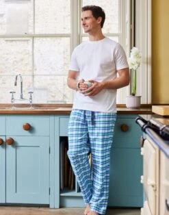 Pyjama Bottoms - Blue/Green Check