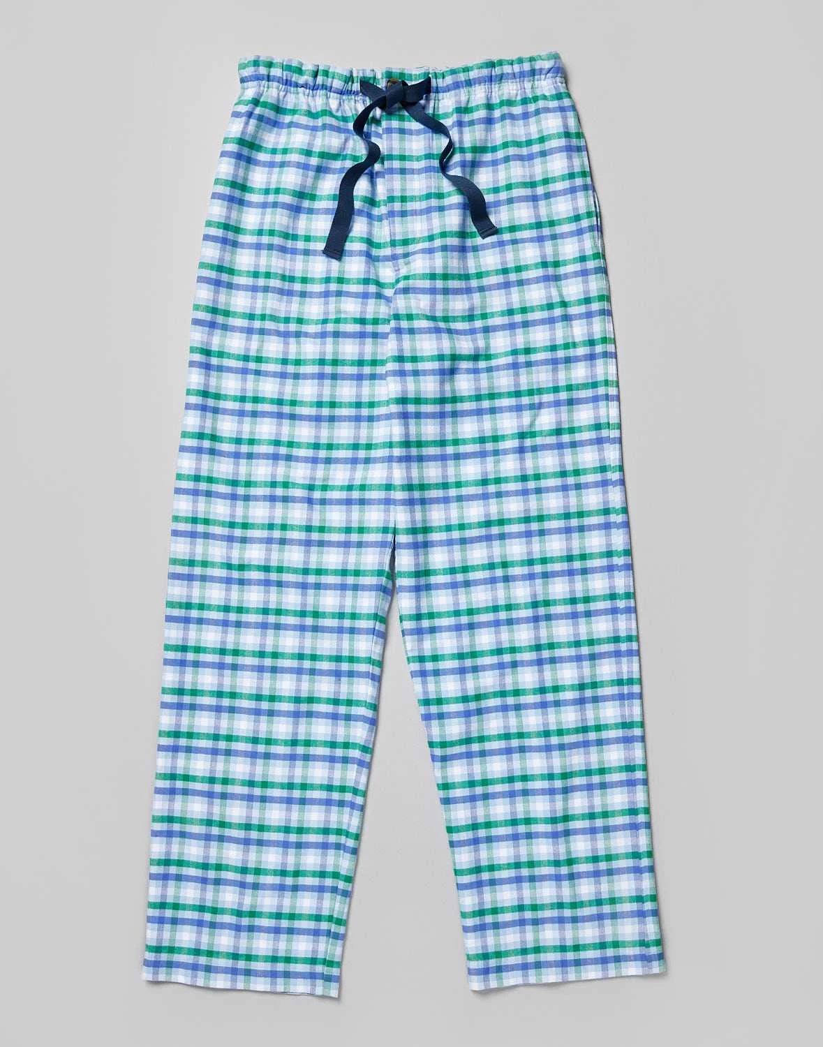 Pyjama Bottoms - Blue/Green Check 4 Pyjama Bottoms - Blue/Green Check - Image 2