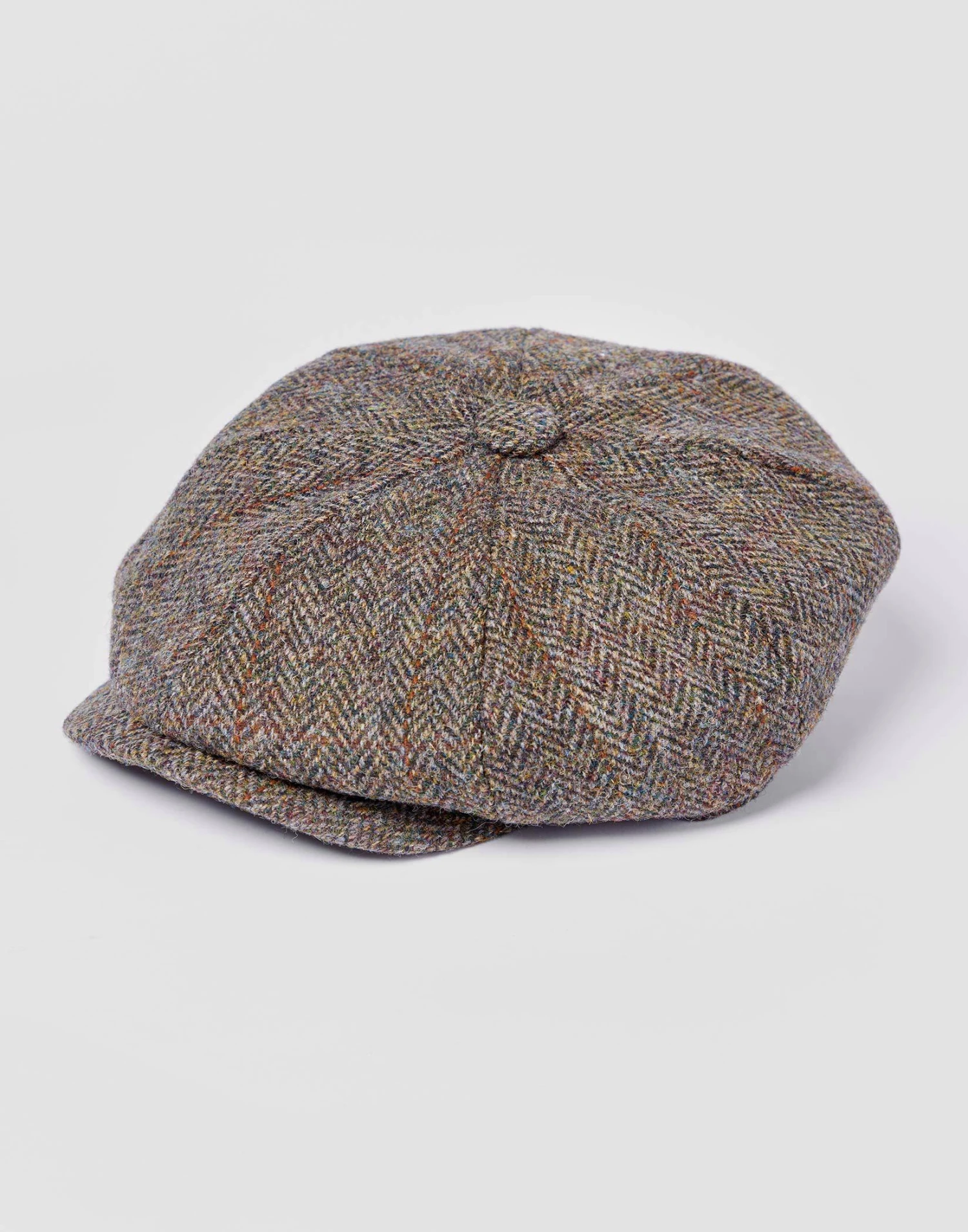 Newsboy Cap - Green/Brown Tweed 3 Newsboy Cap - Green/Brown Tweed