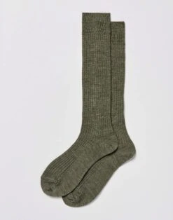 Classic Wool Long Socks - Green