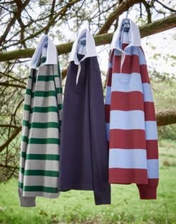 Rugby Shirt - Green/Grey -Joseph Turner Shop Mens Green Grey Rugby Shirt MTRUGBGRG 6