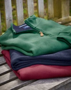 Half Zip Jersey Sweatshirt - Green -Joseph Turner Shop Mens Green Half Zip Jersey Sweatshirt MTHWHZGRN 6