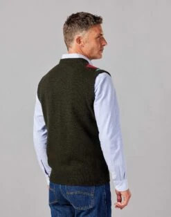 Harlequin Slip Over - Green -Joseph Turner Shop Mens Green Harlequin Slipover MKHAQSGRN 2