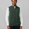 Merino Gilet - Green 2 Merino Gilet - Green -Joseph Turner Shop Mens Green Knitted Merino Gilet MKMEGTGRN 1