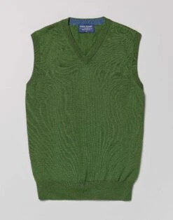 Merino Slipover - Green -Joseph Turner Shop Mens Green Merino Slipover MKMESLGEN 3