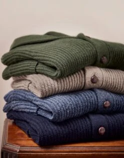 Whitby Shawl Collar Cardigan - Green -Joseph Turner Shop Mens Green Whitby Shawl Collar Cardigan MKWBSCGRN 6